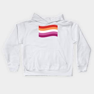 Lesbian pride flag Kids Hoodie